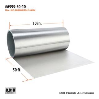 Gibraltar Building Products 10 in. x 50 ft. Aluminum Roll Valley Flashing A999-50-10