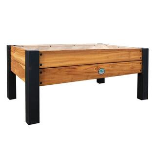 Backyard Discovery 3 ft. 8 in. x 2 ft. 1 in. Teak Wooden Raised Planter 2204058com