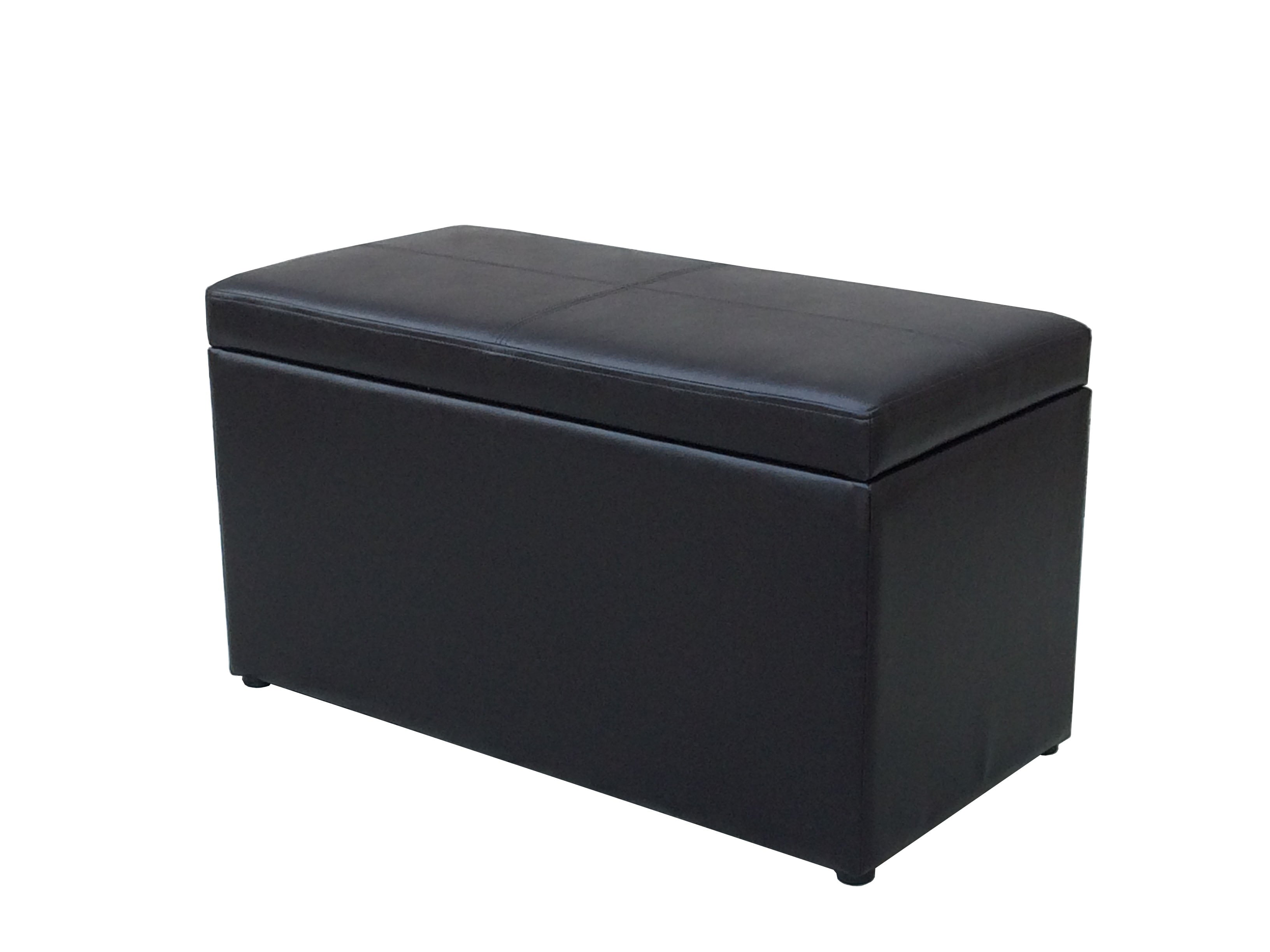 Better Homes & Gardens 30-inch Hinged Storage Ottoman, Black