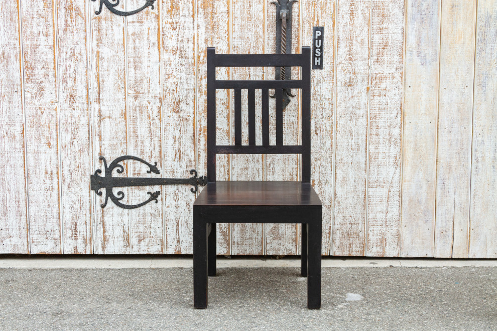 Rustic Solid Teak Colonial Chair   Transitional   Dining Chairs   by De cor  Houzz