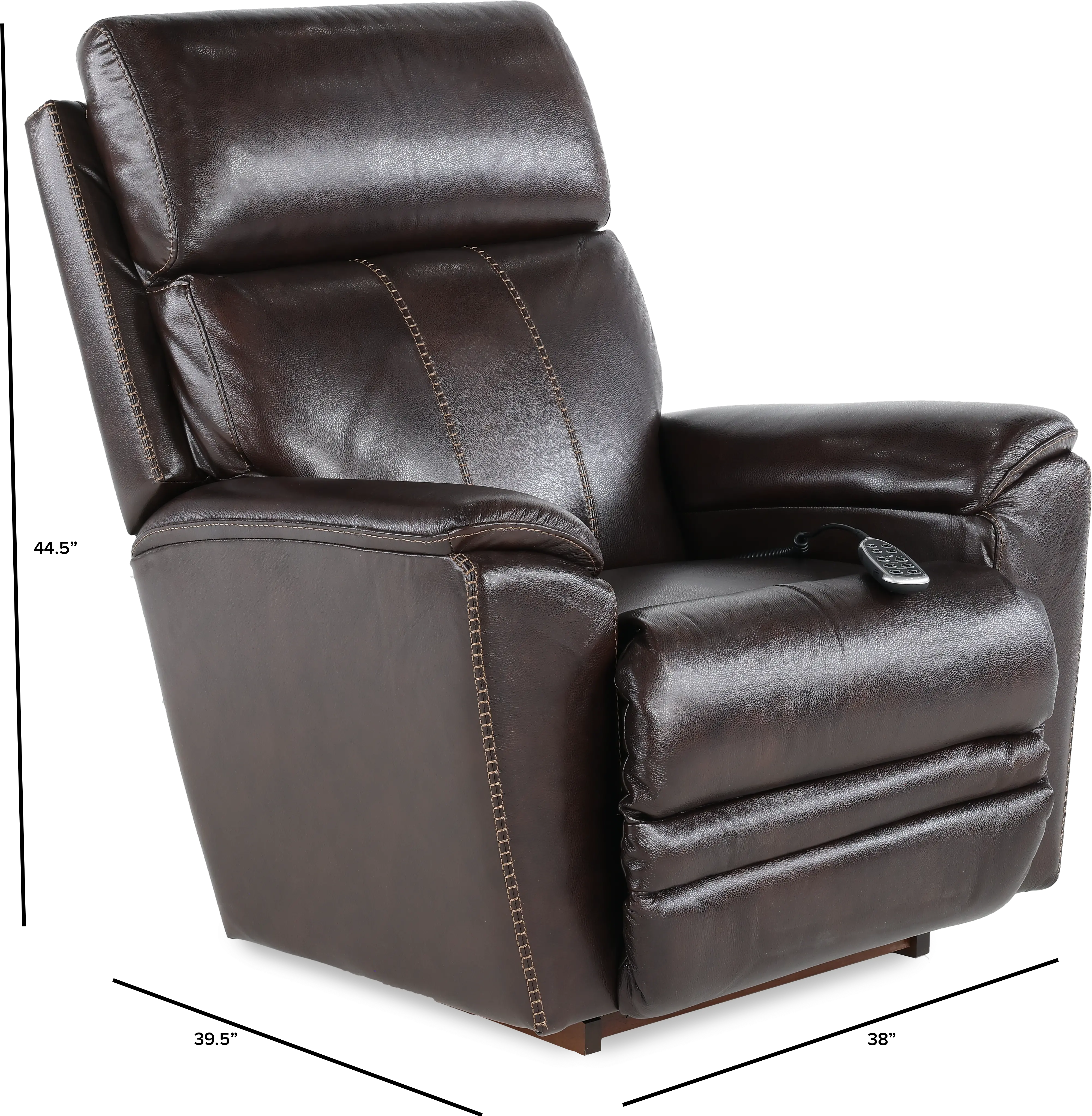 Talladega Chestnut Brown Rocker Recliner with Massage and Heat