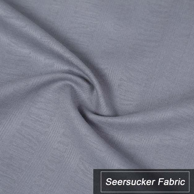 Soft Seersucker Microfiber Short Kitchen Curtains With Bubble Texture