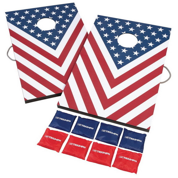 Triumph Sports Patriotic Wood Cornhole Toss Set