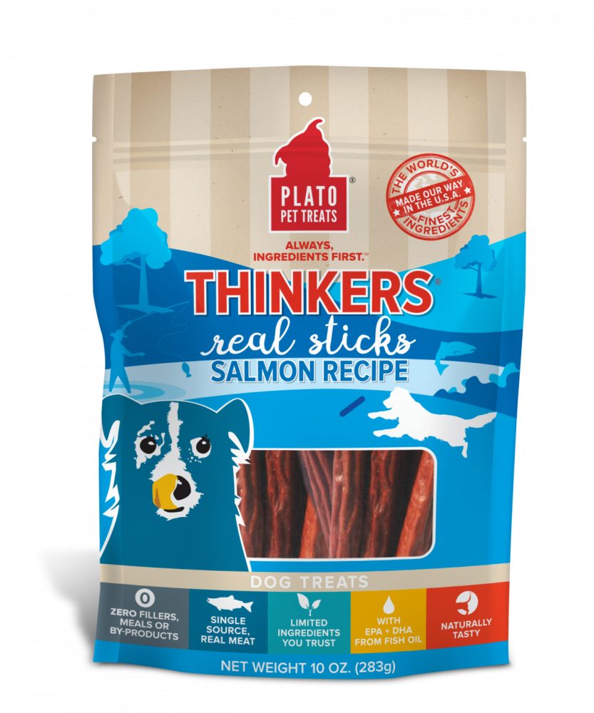 Plato New Thinkers Wild Alaskan Salmon Sticks Dog Treats