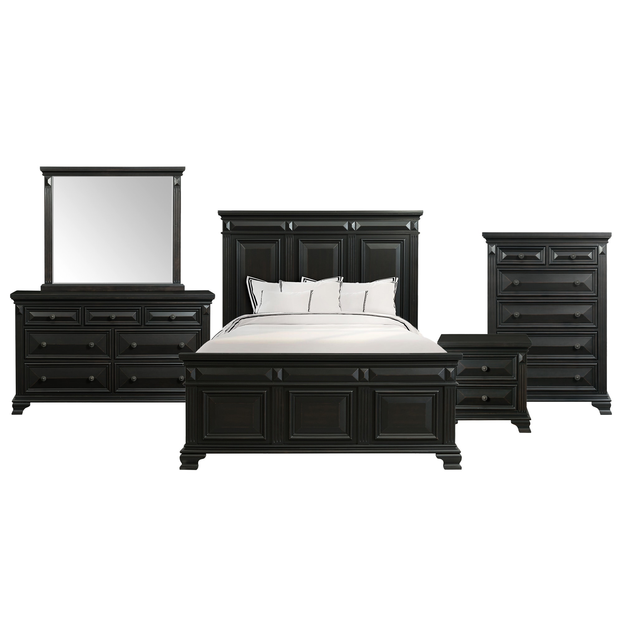 Picket House Furnishings Trent Queen Panel 5PC Bedroom Set - - 22106862