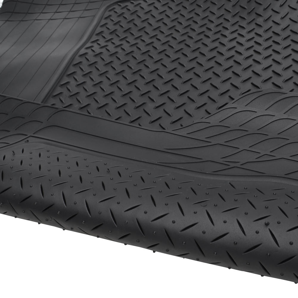 BDK Car Floor Rubber Mats with Cargo Trunk Floor Mats， All Weather Trimmable Liner， 3 Colors