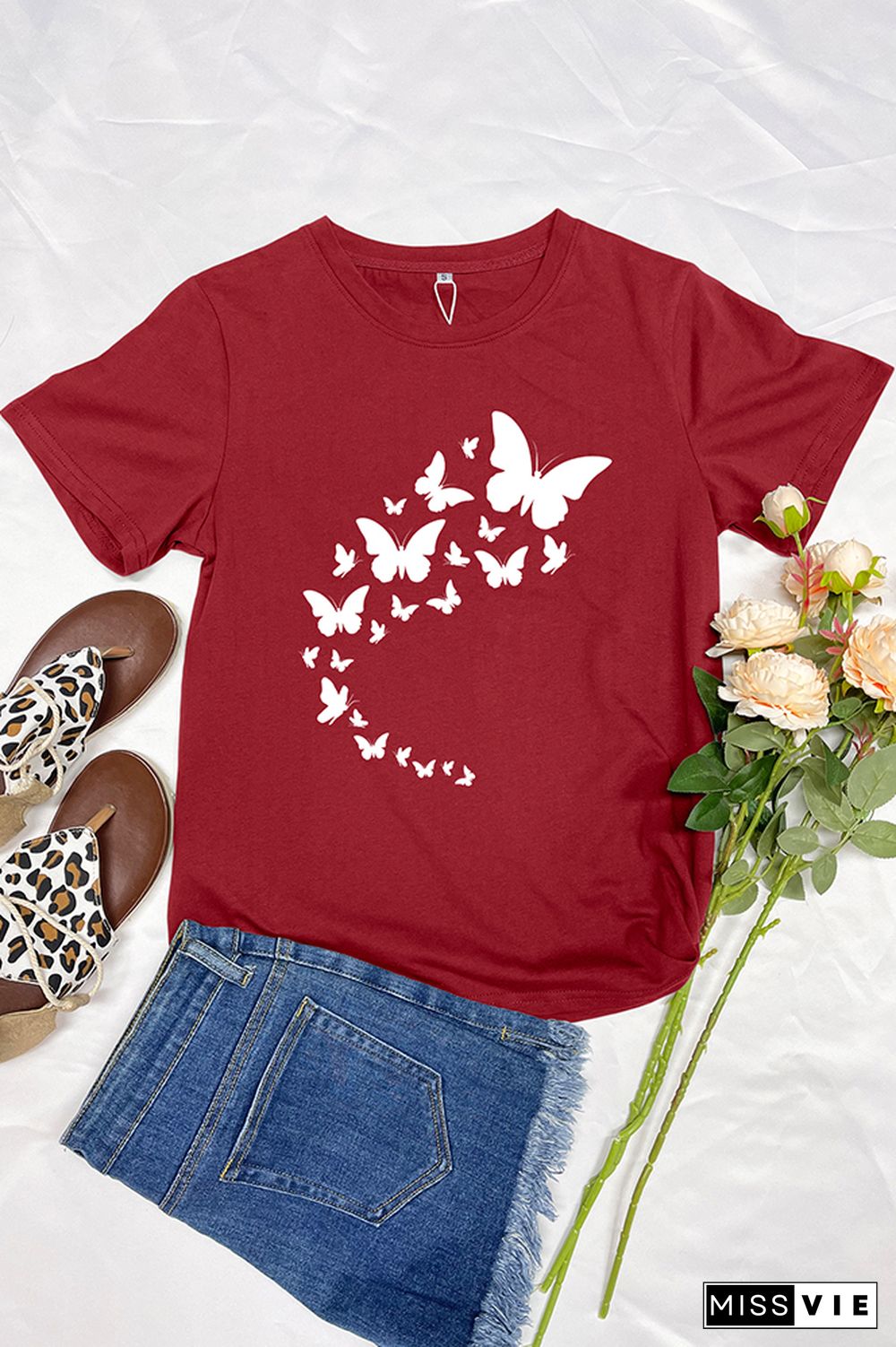 Flying Butterflies Graphic T-Shirt Wholesale