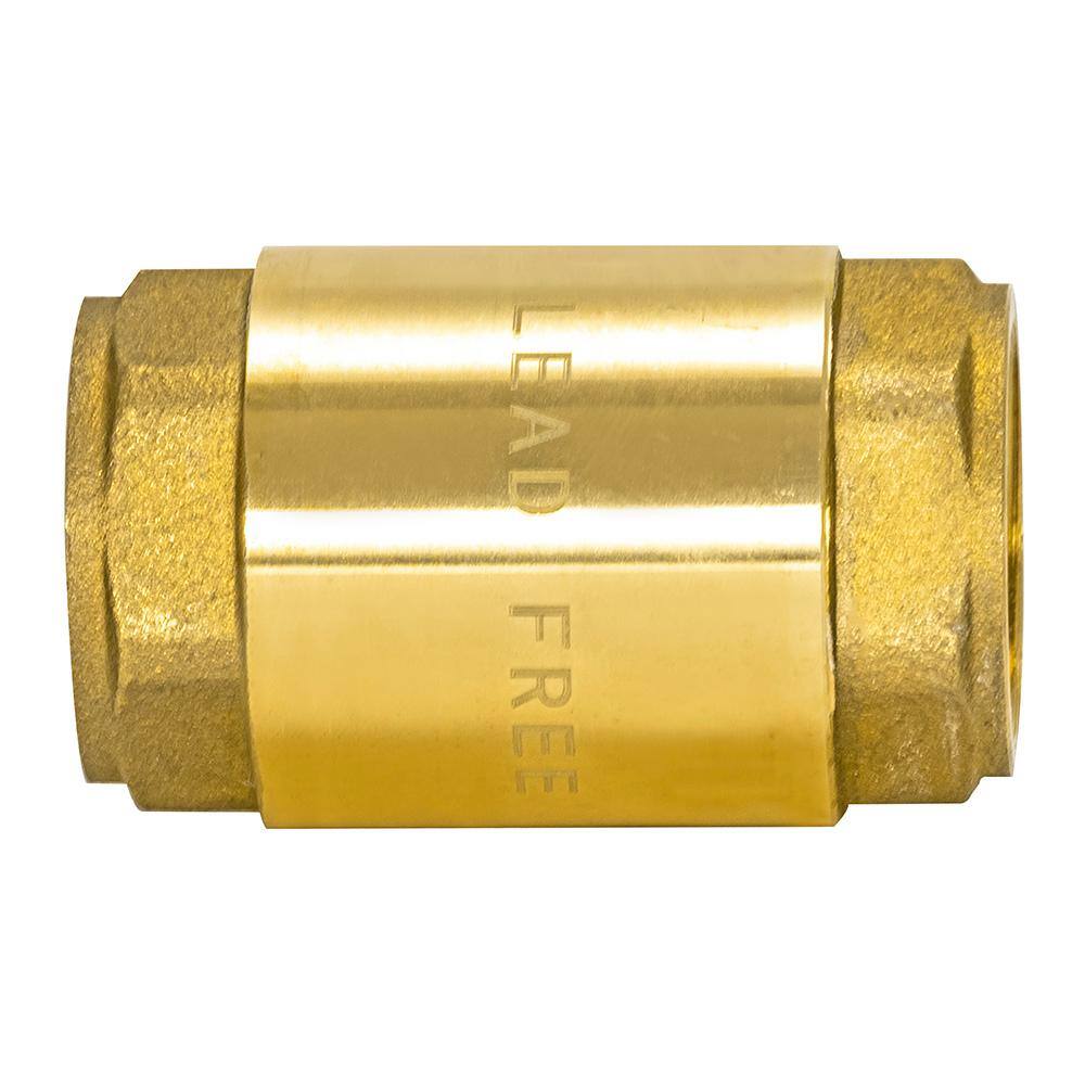 EZ-FLO 12 in. IPS Brass In-Line Check Valve 20401LF