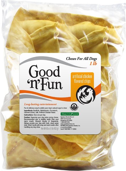 Good 'n' Fun Chicken Flavored Rawhide Chips Dog Chews