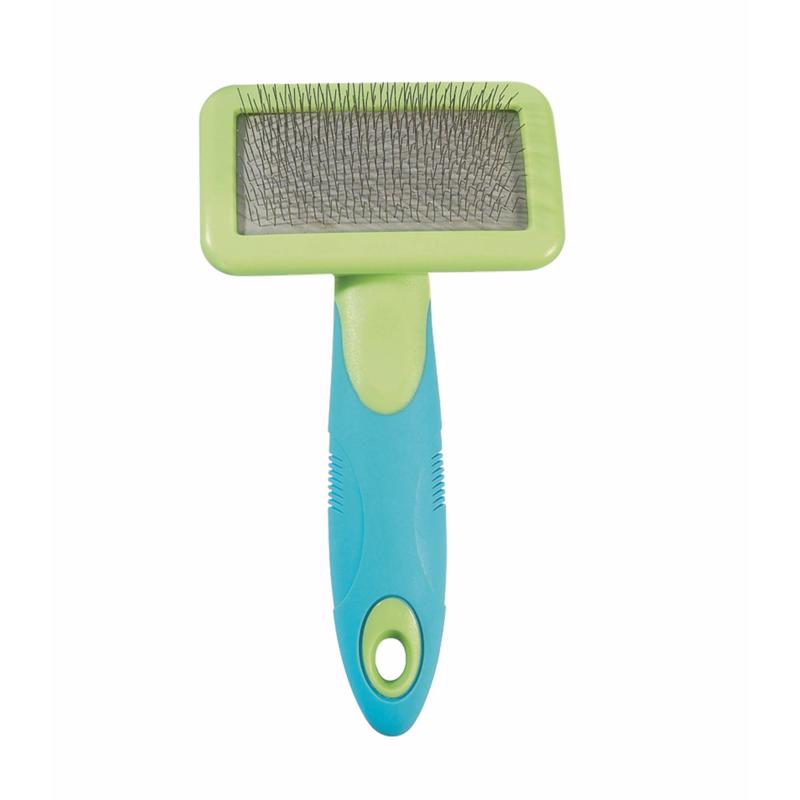 SLICKER BRUSH SMAL BL/YL