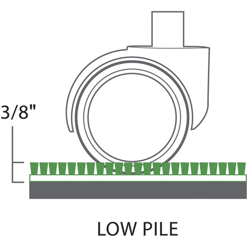 E.S. Robbins Sit or Stand Mat with Lip - Pile Carpet - 53