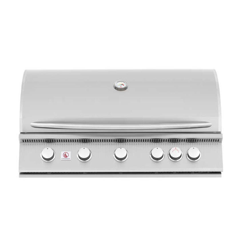 Summerset Sizzler 40-Inch 5-Burner Built-In Natural Gas Grill With Rear Infrared Burner