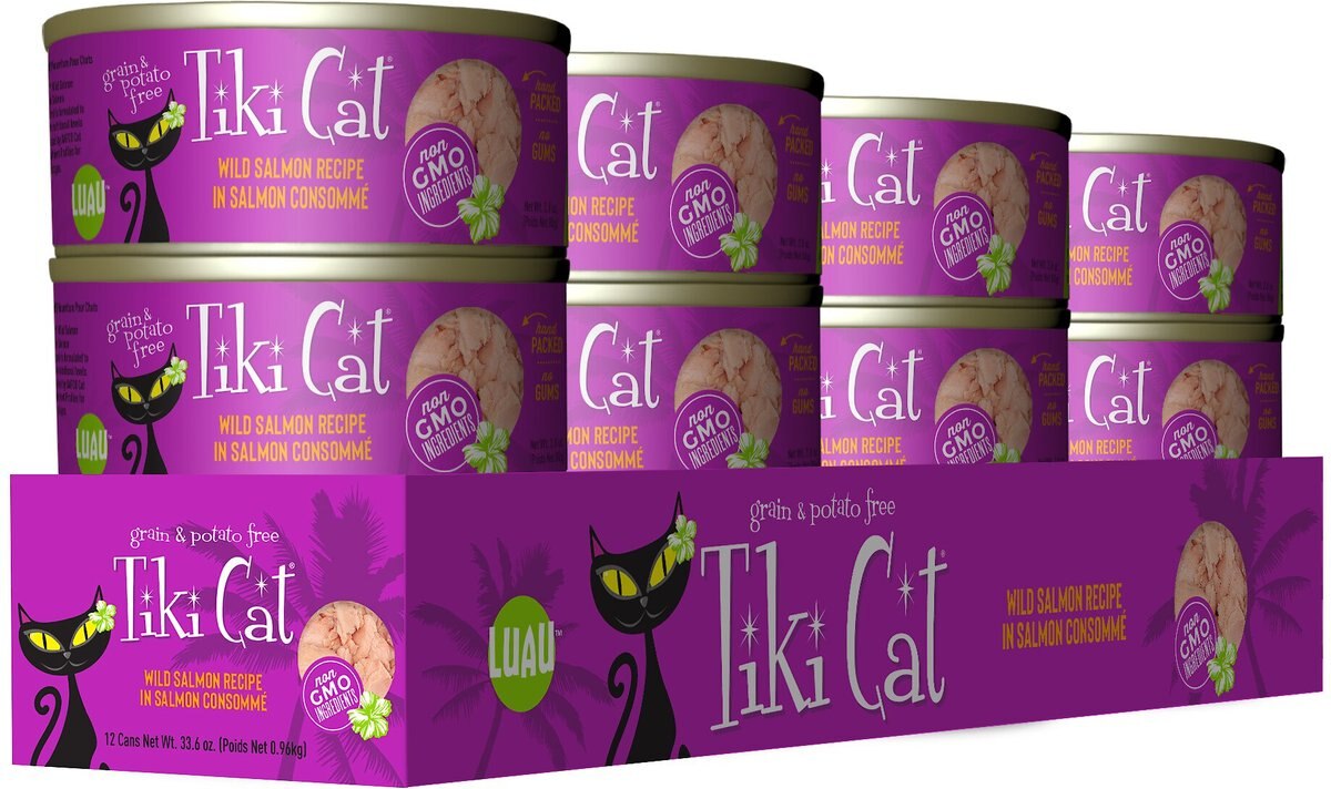 Tiki Cat Hanalei Luau Wild Salmon in Salmon Consomme Grain-Free Canned Cat Food