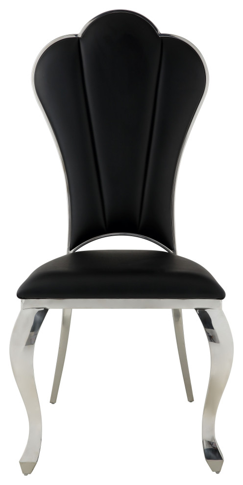 ACME Cyrene Side Chair  Set of 2  Black   Traditional   Dining Chairs   by Acme Furniture  Houzz