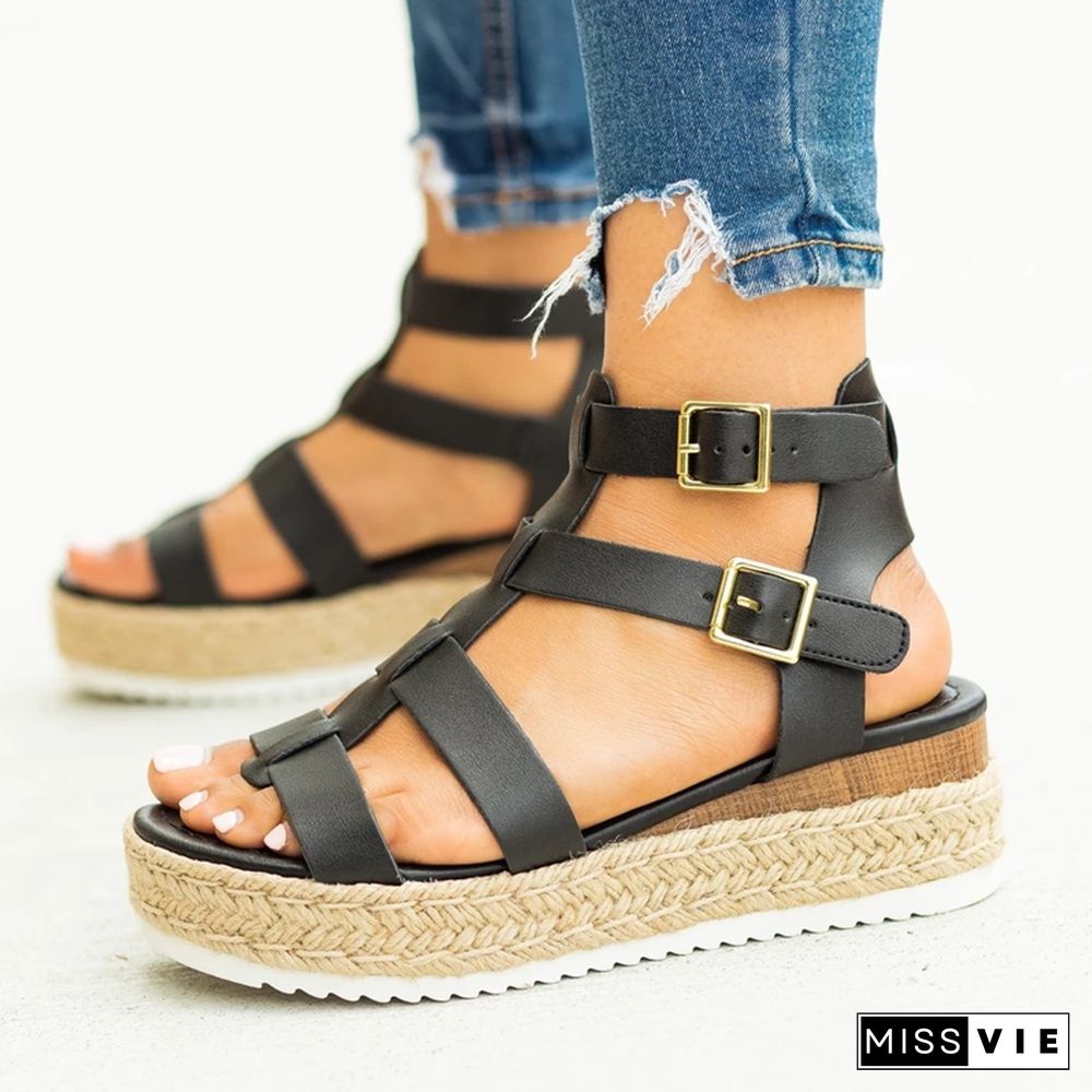 Woman Sandals Wedges Shoes For Women High Heels Sandals Summer Shoes Fashion Chaussures Femme Platform Sandals