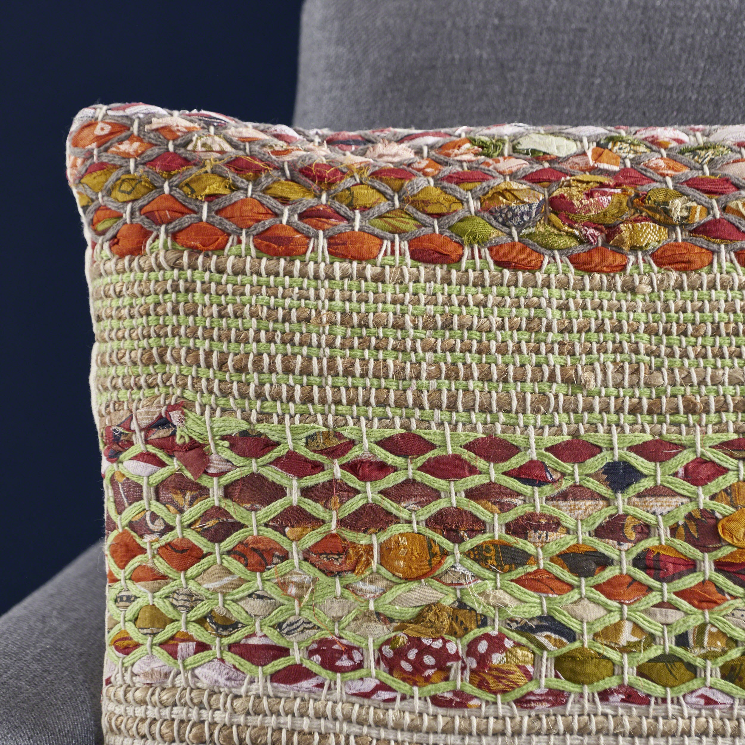 Layson Handcrafted Boho Fabric Pillow