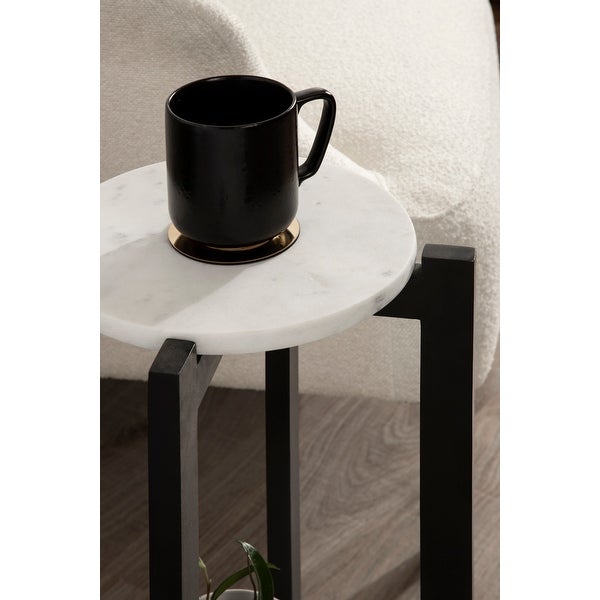 Kate and Laurel Moxley Round Wood Accent Table