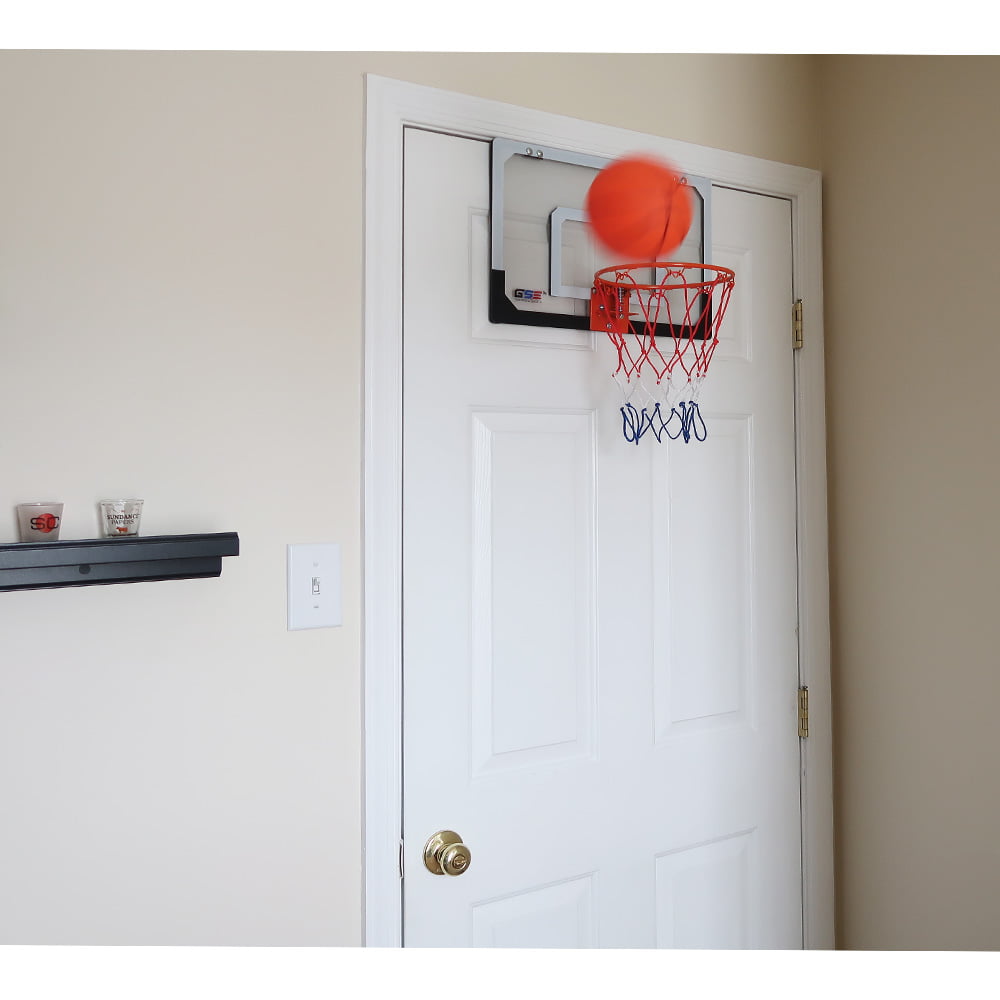 GSE Games and Sports Expert over-the-Door Pro Basketball Hoop Backboard System with Basketball and Pump for Home and Office (Mini)