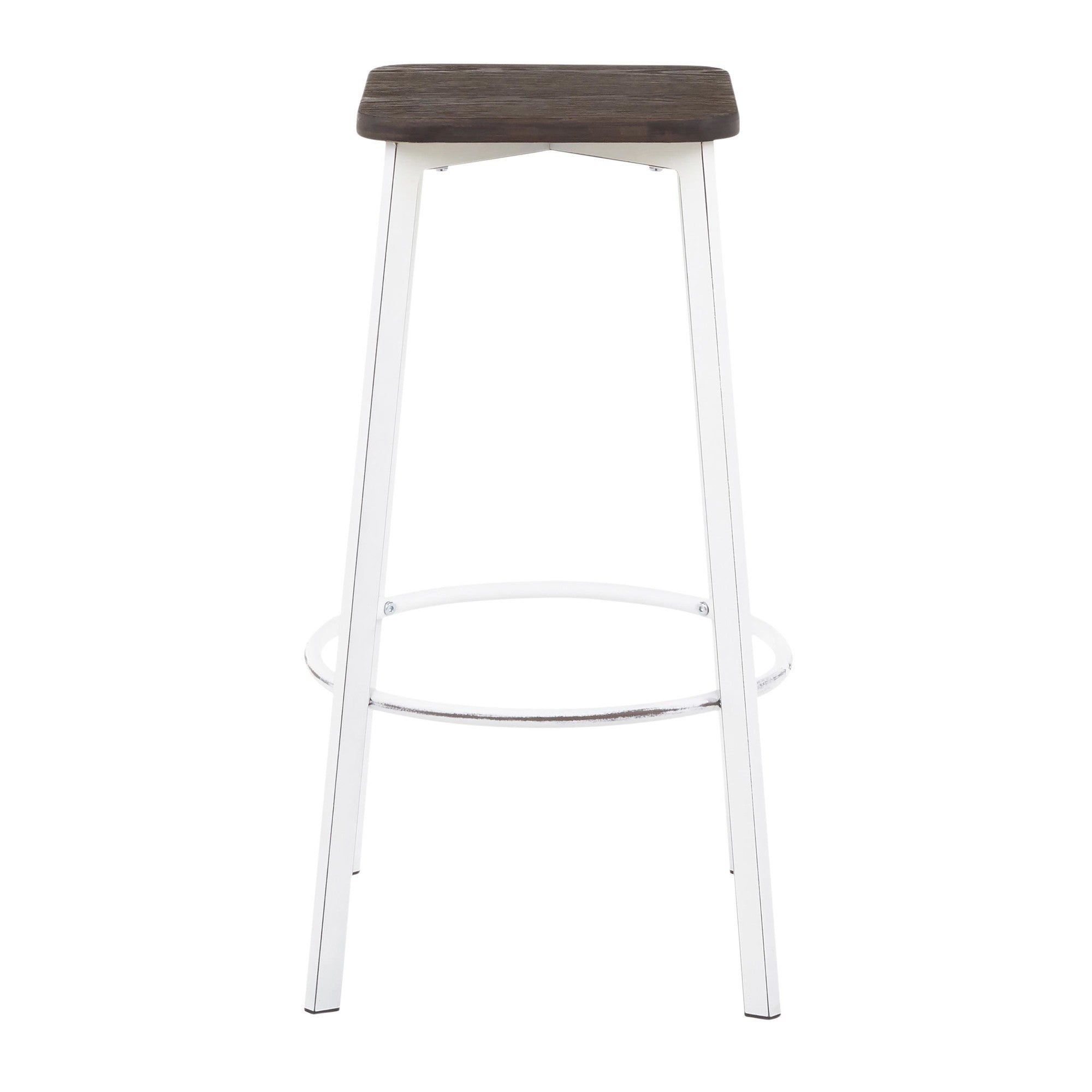 Clara 30 in. Square Backless Bar Stool - Set of 2