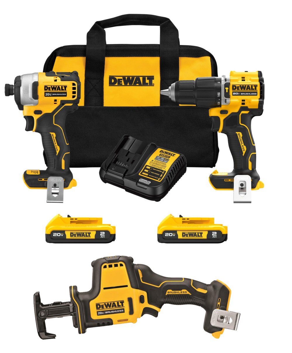 DW ATOMIC 20V MAX* Brushless 3-Tool Combo Kit Bundle DCK226D2-DCS369B from DW