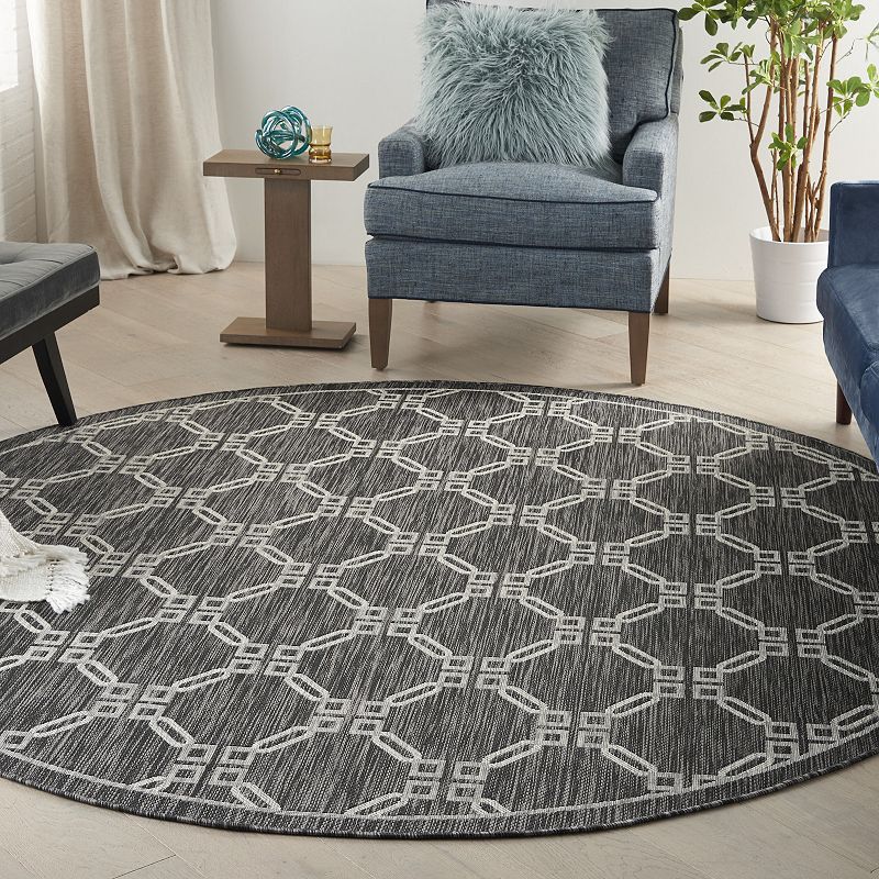 Nourison Garden Party Framed Lattice Indoor Outdoor Rug