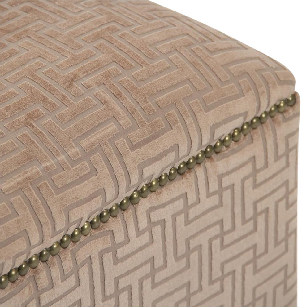 Stool WILLEM Cubic Cube Linen   Transitional   Footstools And Ottomans   by EuroLuxHome  Houzz