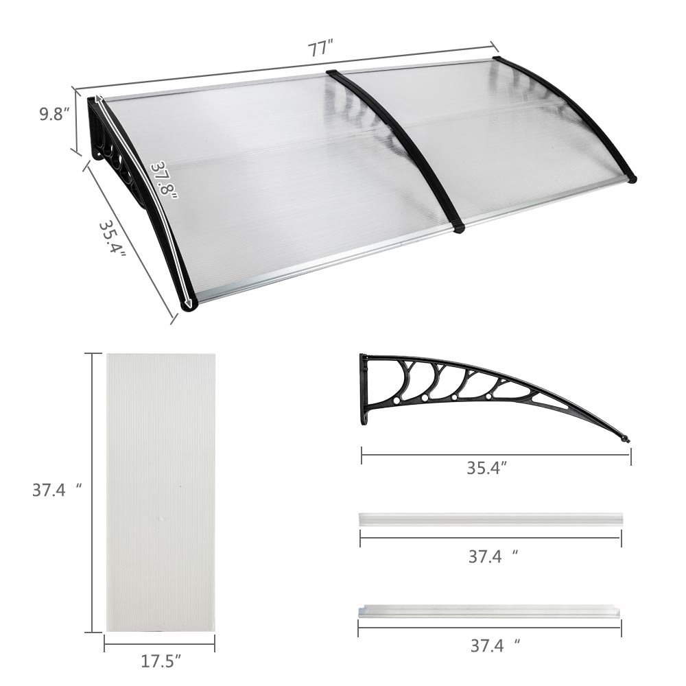 Yescom Door & Window Poly Awning Canopy 80