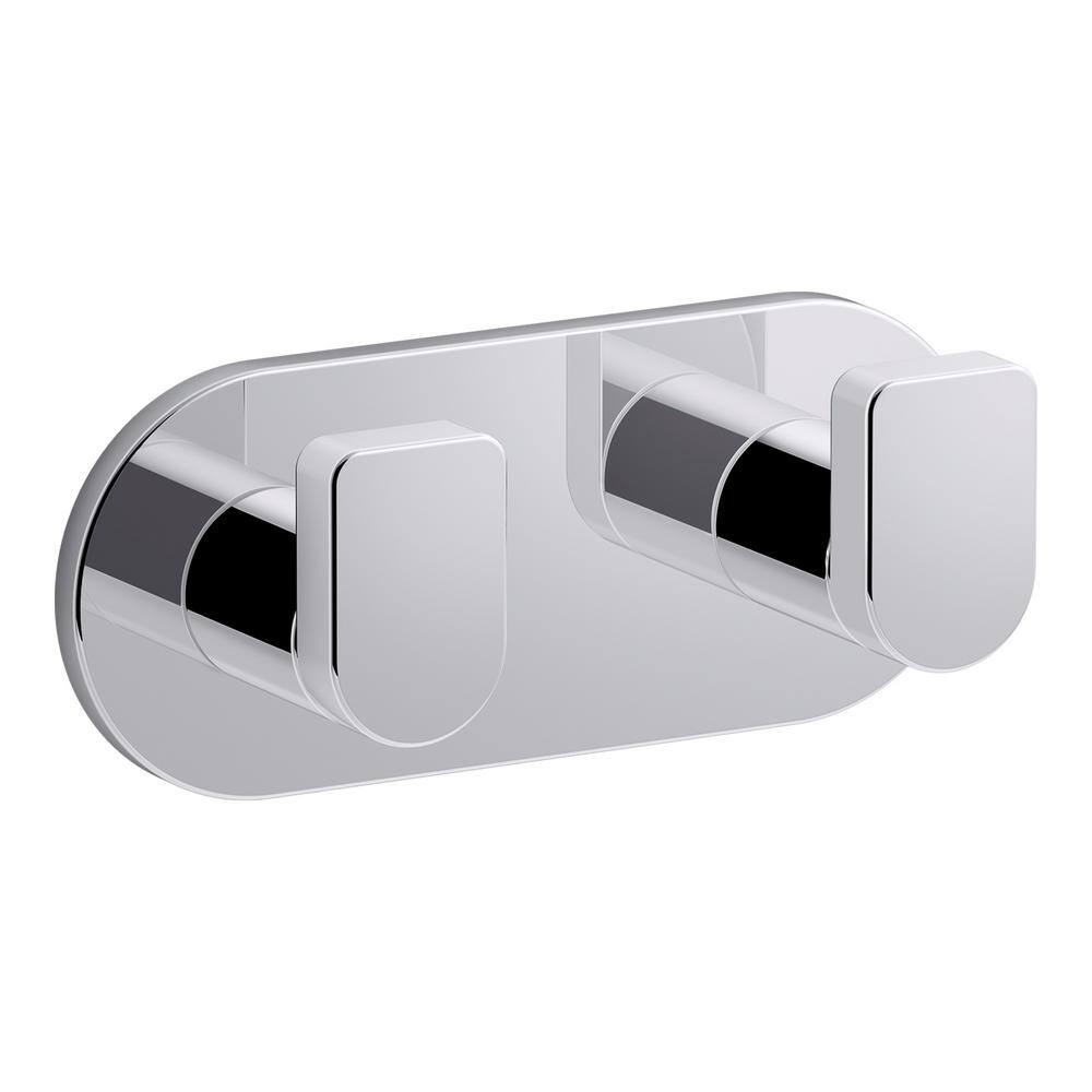 KOHLER Composed Double Robe Hook in Polished Chrome K-73146-CP