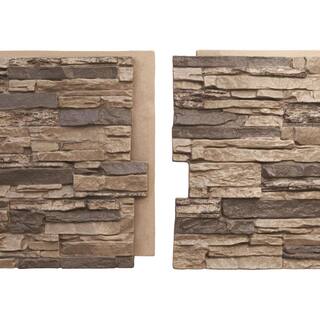 Ekena Millwork 45-34 in. x 24-12 in. Canyon Ridge Stacked Stone Stonewall Faux Stone Siding Panel PNU24X48CNSR