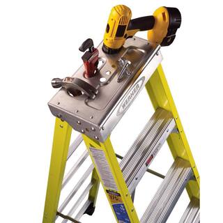 Werner 10 ft. Yellow Fiberglass Step Ladder with 375 lbs. Load Capacity Type IAA Duty Rating 7310