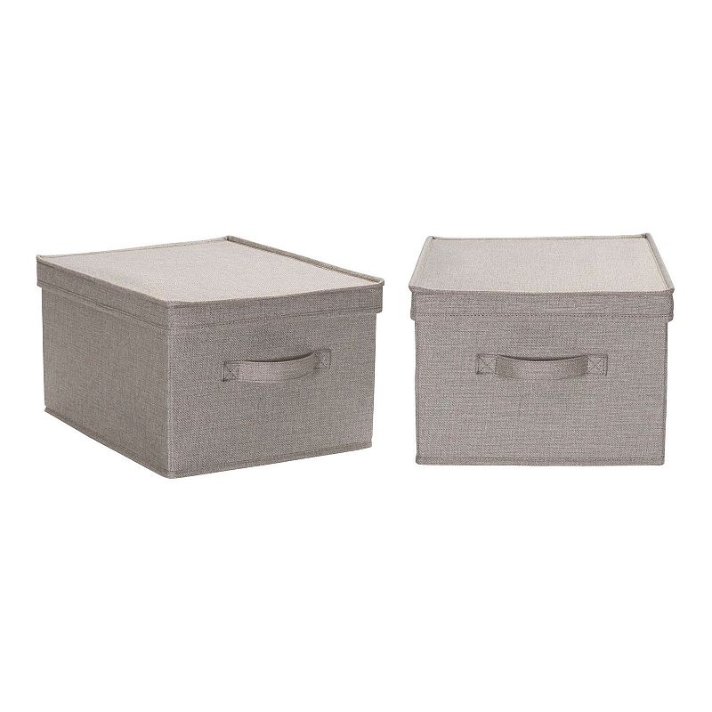 Household Essentials 2-piece Large Fabric Storage Bins with Lids