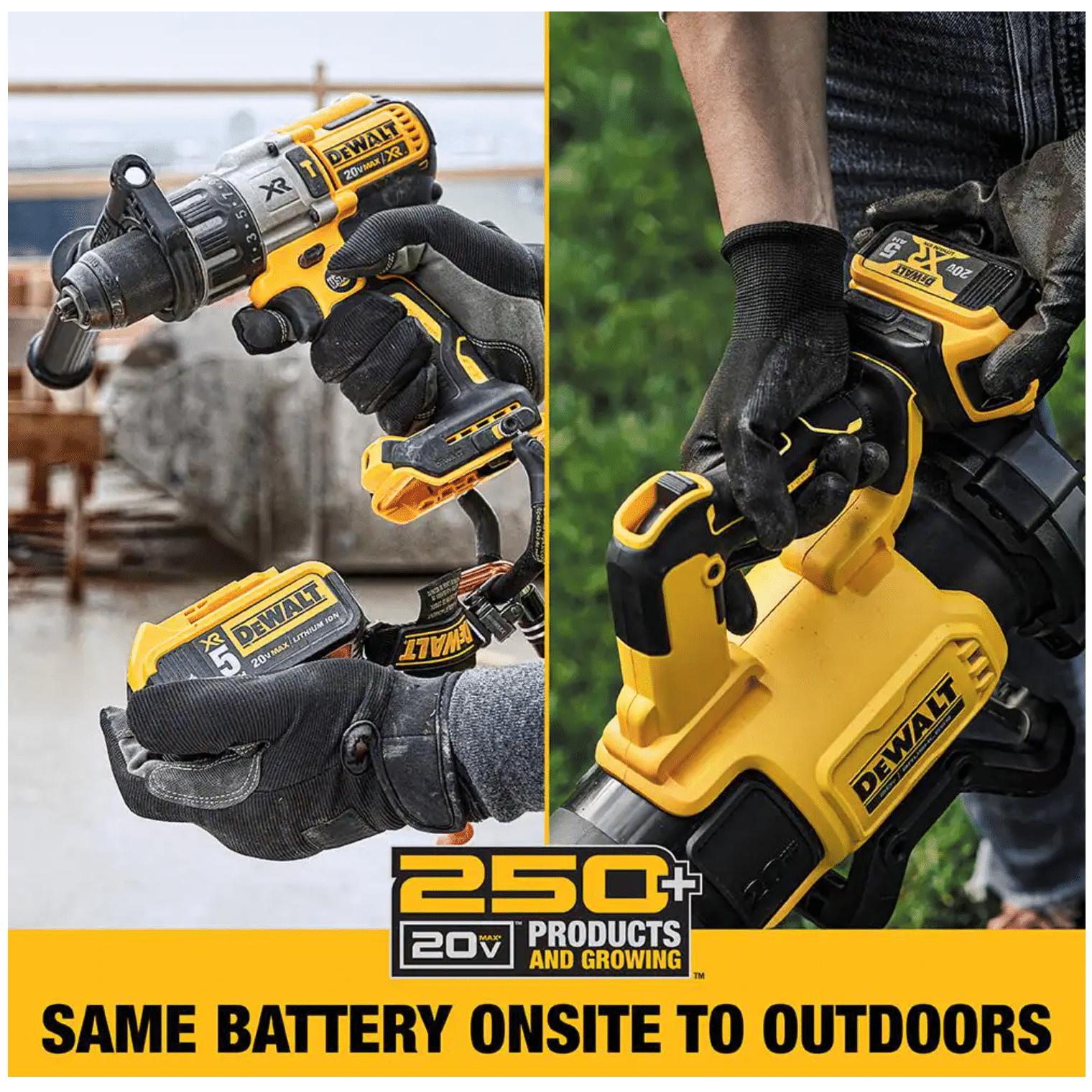 Dewalt 550PSI， 1.0GPM Cold Water Cordless Electric Power Cleaner with 20V 5.0Ah Battery， Charger and Tool Bag