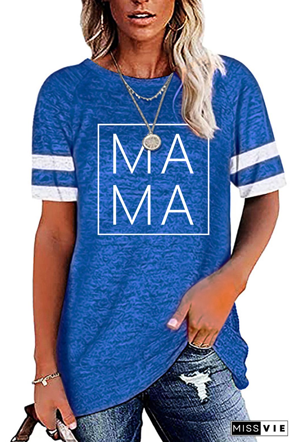 MAMA Printed Graphic Tees for Women Wholesale