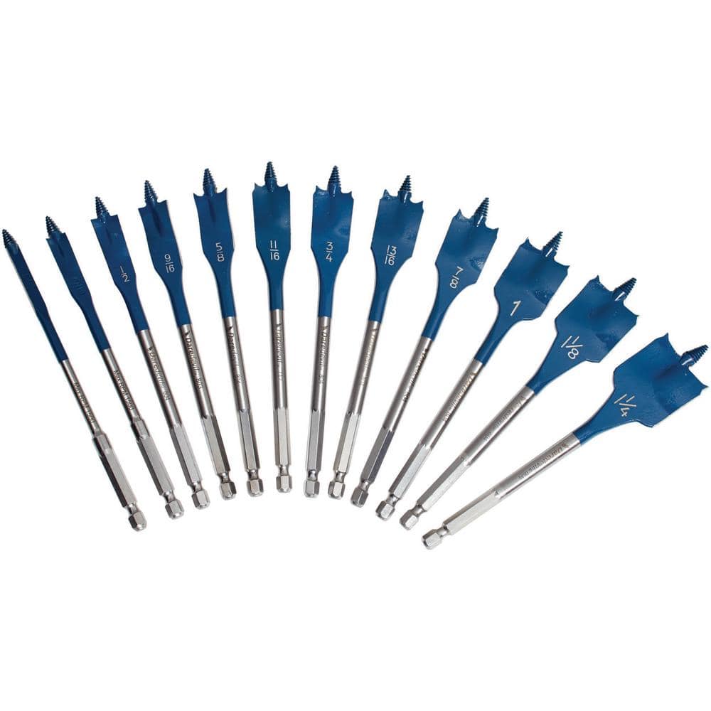 Bosch Daredevil High Carbon Steel Standard Spade Bit Set (12-Piece) DSB5012