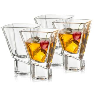 JoyJolt Carre Square 8 oz. Martini Glasses (Set of 4) MG20225