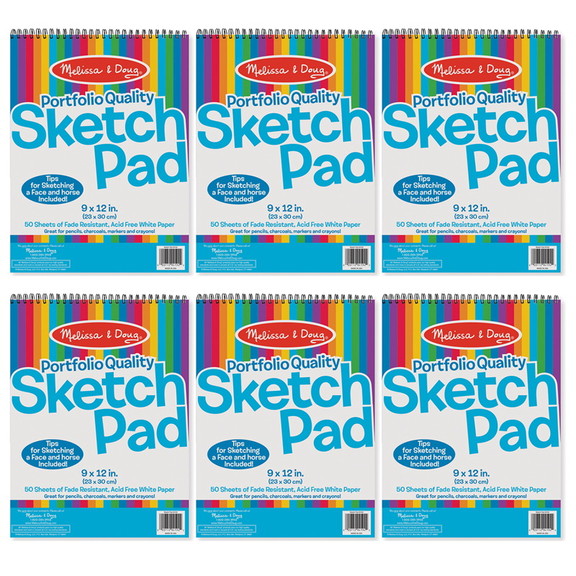 Melissa   Doug LCI4194 6 Sketch Pad (6 EA)