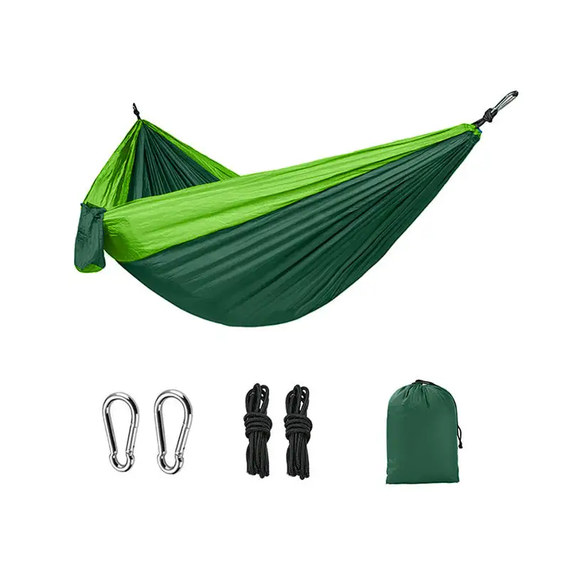 2023 custom cheap portable outdoor hammock lightweight nylon camping hammock double hammocks to sleep well