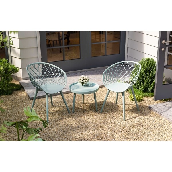 Jamesdar Kurv 3 Piece MidCentury Modern Patio Chat Set