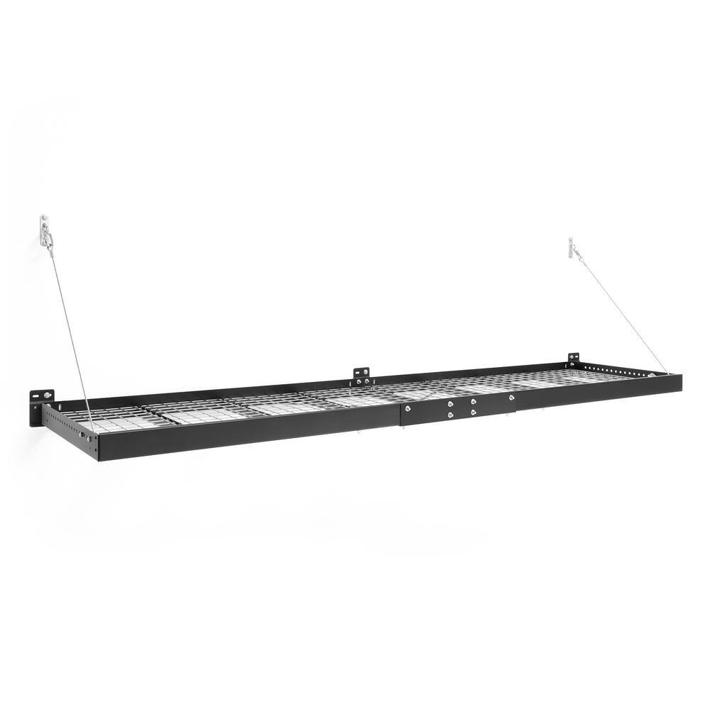 NewAge Products Pro Series 2 ft. x 8 ft. Garage Wall Shelving in Black 40406