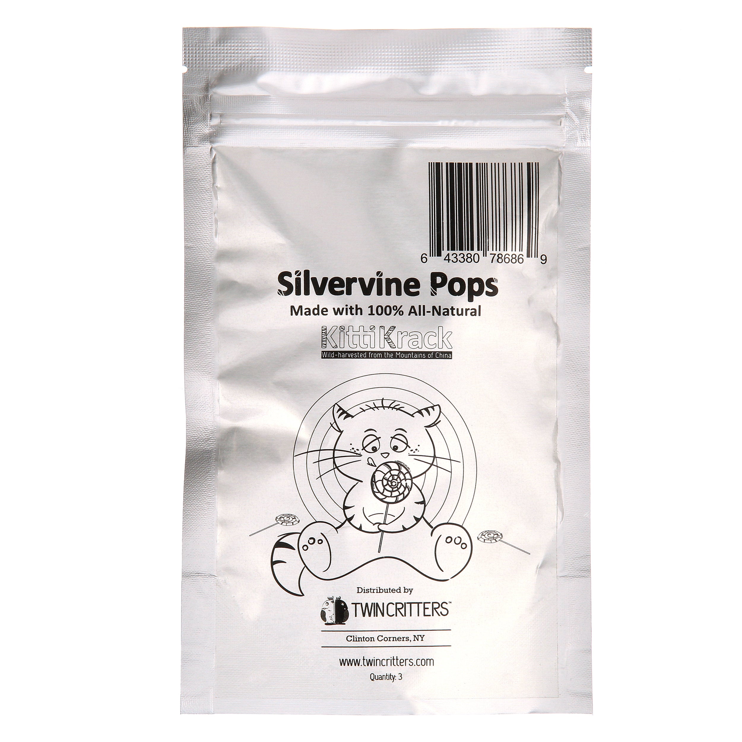 Twin Critters Silvervine Catnip Lollipops