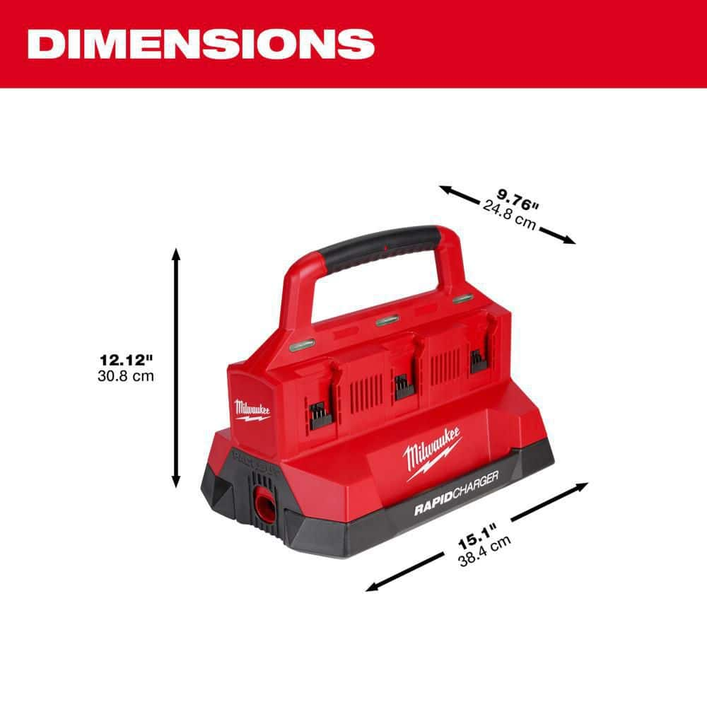 Milwaukee M18 18V Lithium-Ion PACKOUT 6-Port Rapid Charger 48-59-1809