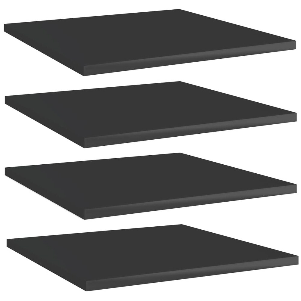 vidaXL Bookshelf Boards 4 pcs High Gloss Black 15.7\