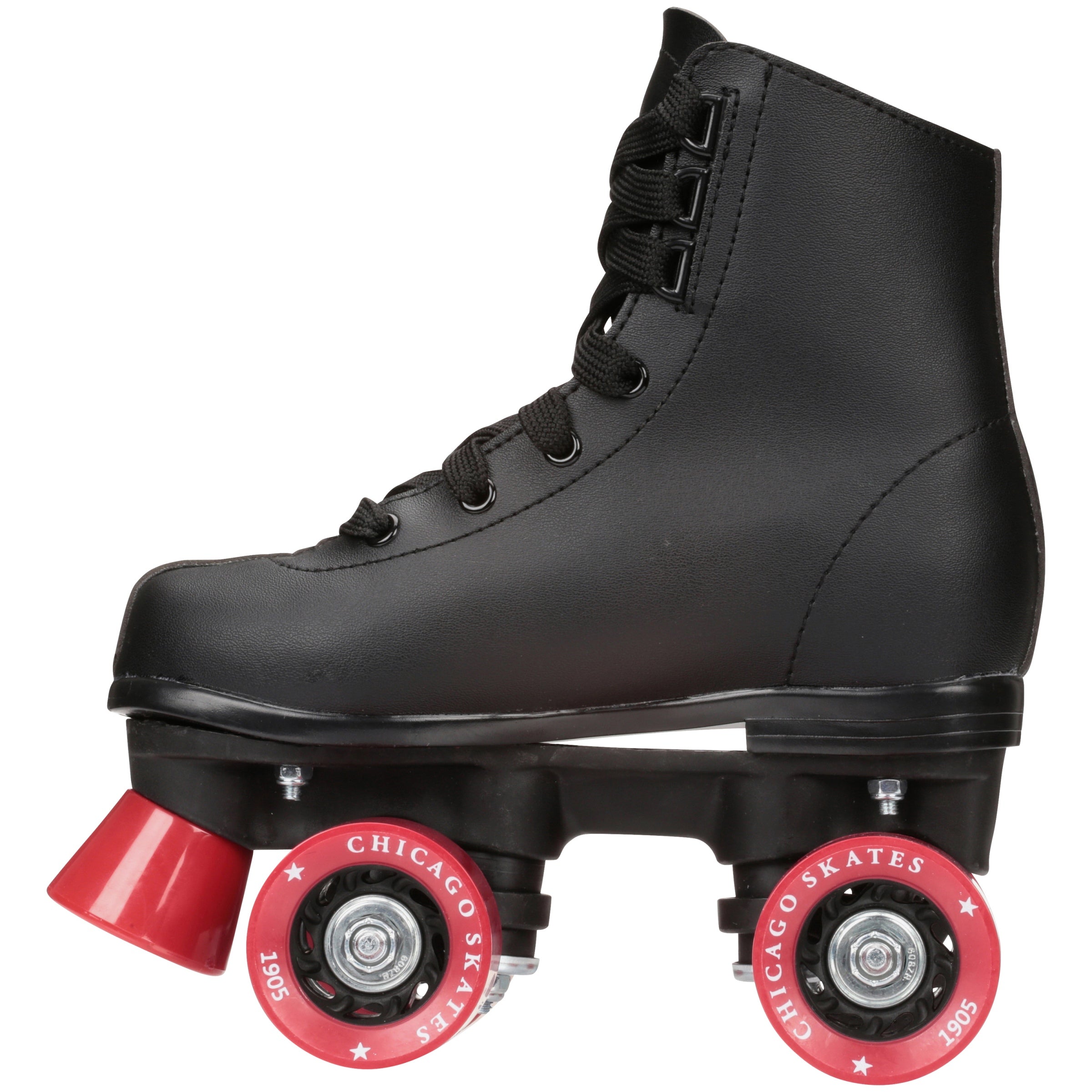 Chicago Skates Boys' Classic Quad Roller Skates Black Junior Rink Skates， Size J10