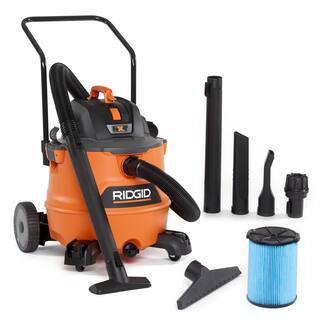 RIDGID 16 Gallon 6.5 Peak HP NXT WetDry Shop Vacuum with Cart Fine Dust Filter Locking Hose and Accessories HD1800