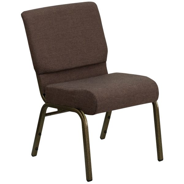 Flash Furniture Brown Fabric Church Chair