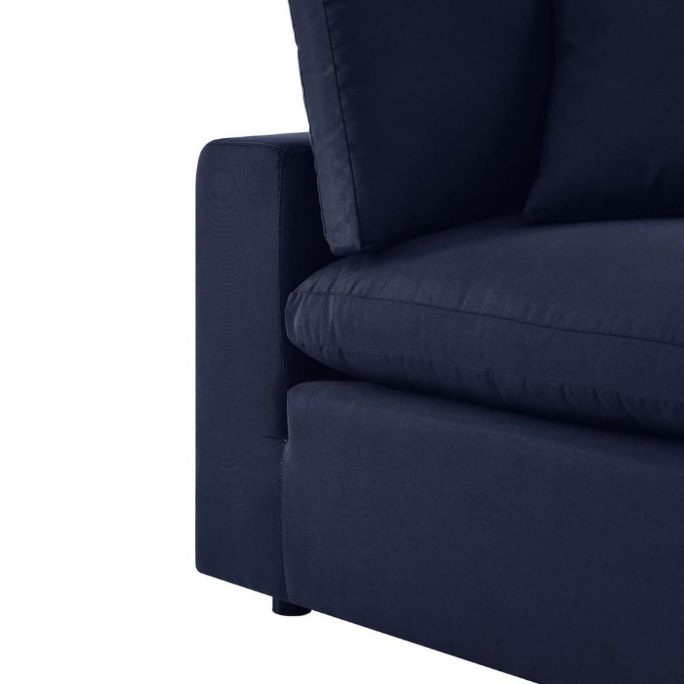 Commix Overstuffed Outdoor Patio Armless Chair   Navy EEI 4902 NAV   Contemporary   Outdoor Lounge Chairs   by ShopFreely  Houzz