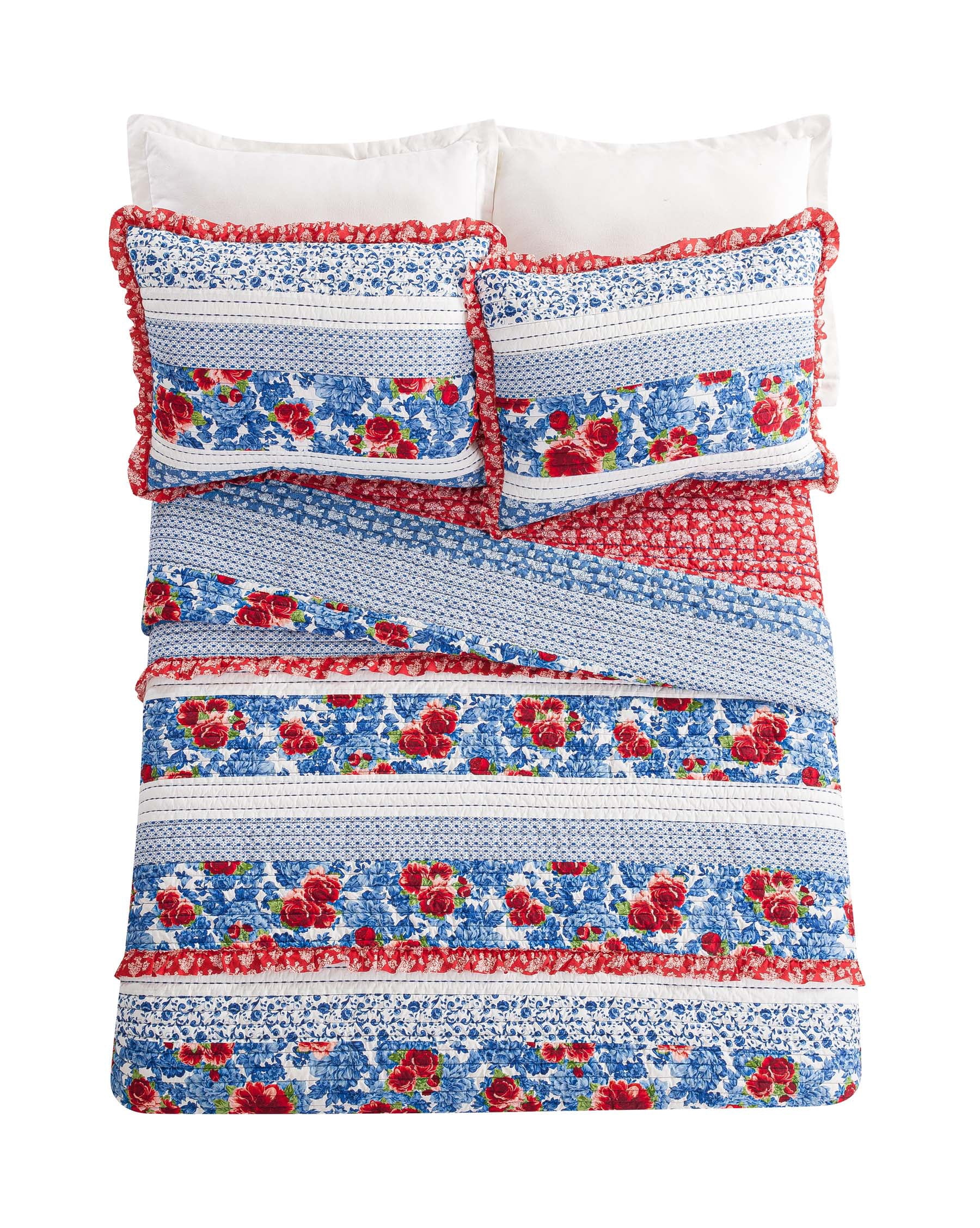 The Pioneer Woman Blue Heritage Floral 2-Piece Cotton Standard Sham Set