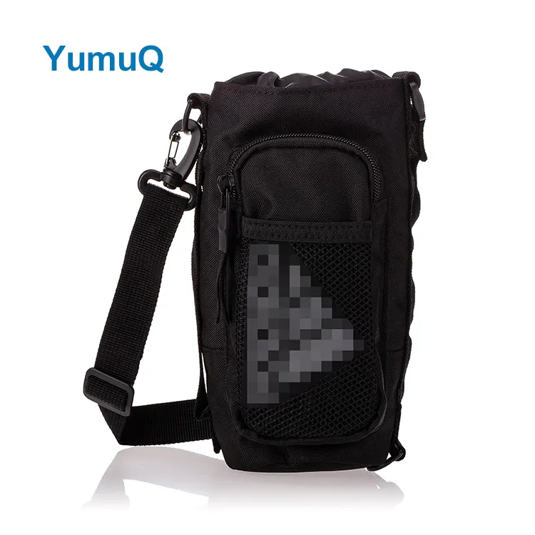 YumuQ 32 oz Polyester Gym Water Bottle Sling Bag With Phone Holder Sleeve And Strap For Men Women Hiking Camping Travelling