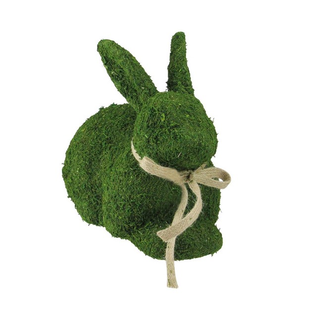 Moss Sitting Bunny Rabbit Spring Easter Figure Green tan