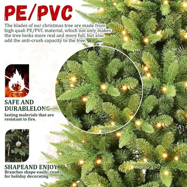 PE/PVC Mixed Automatic Christmas Tree with Metal Stand